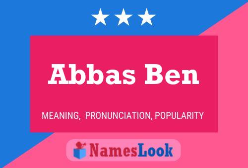 Poster del nome Abbas Ben