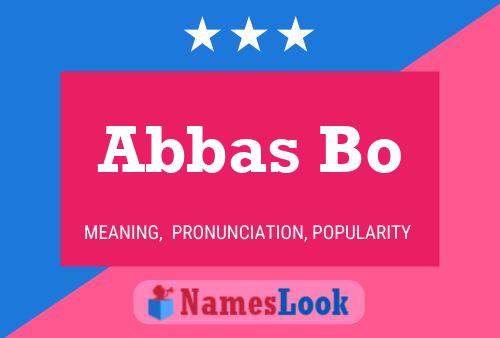 Poster del nome Abbas Bo