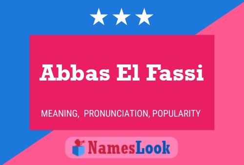 Poster del nome Abbas El Fassi