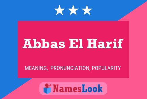 Poster del nome Abbas El Harif