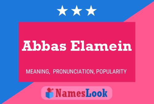 Poster del nome Abbas Elamein