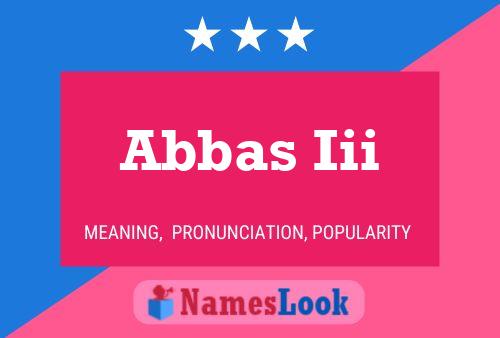 Poster del nome Abbas Iii