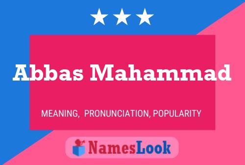 Poster del nome Abbas Mahammad