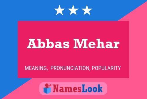 Poster del nome Abbas Mehar