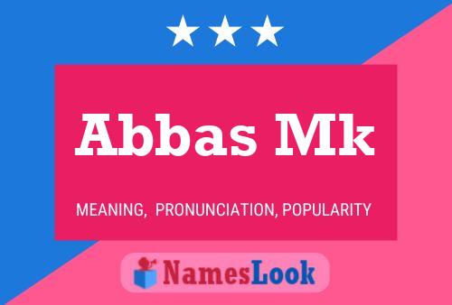 Poster del nome Abbas Mk