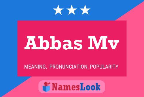 Poster del nome Abbas Mv