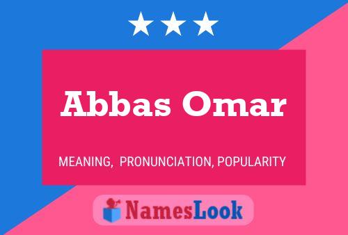 Poster del nome Abbas Omar