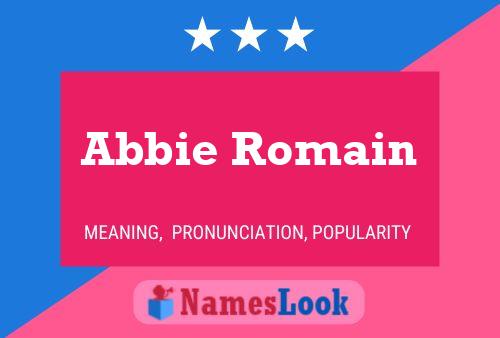 Poster del nome Abbie Romain