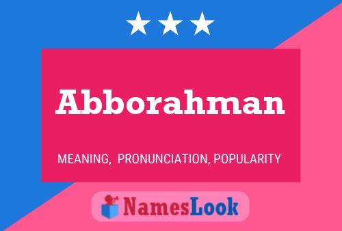 Poster del nome Abborahman