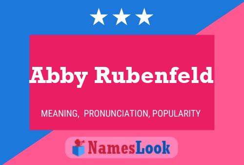 Poster del nome Abby Rubenfeld