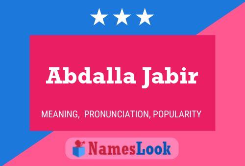 Poster del nome Abdalla Jabir