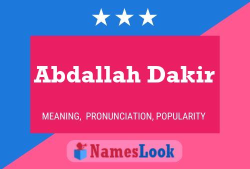 Poster del nome Abdallah Dakir