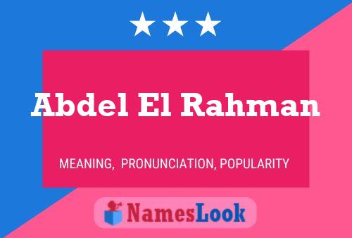 Poster del nome Abdel El Rahman