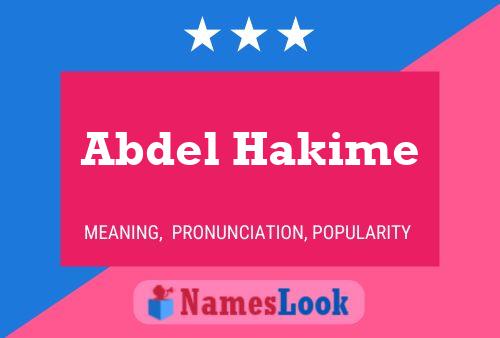 Poster del nome Abdel Hakime