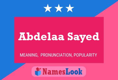 Poster del nome Abdelaa Sayed