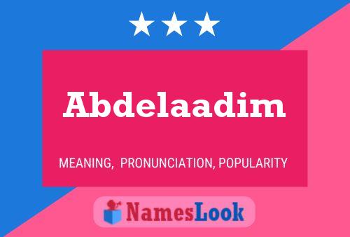 Poster del nome Abdelaadim