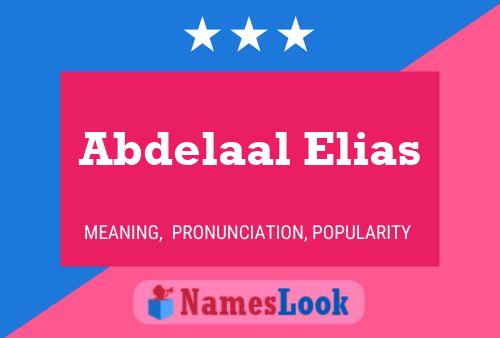 Poster del nome Abdelaal Elias