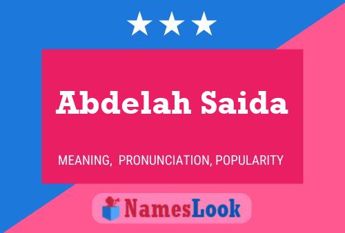 Poster del nome Abdelah Saida