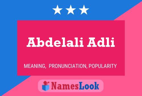 Poster del nome Abdelali Adli