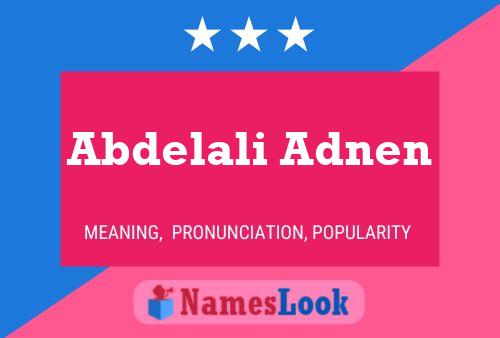 Poster del nome Abdelali Adnen