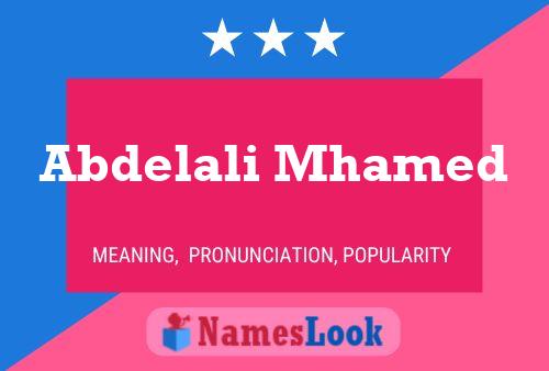 Poster del nome Abdelali Mhamed