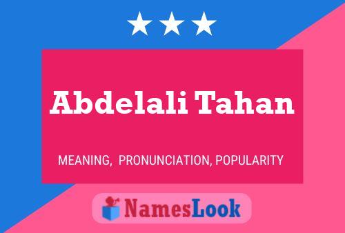 Poster del nome Abdelali Tahan