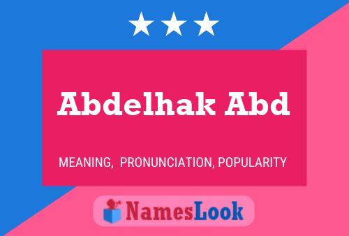 Poster del nome Abdelhak Abd