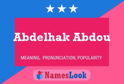 Poster del nome Abdelhak Abdou