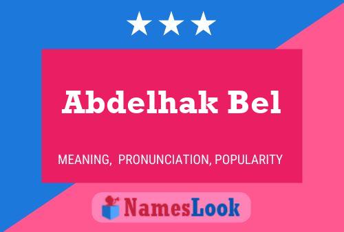 Poster del nome Abdelhak Bel