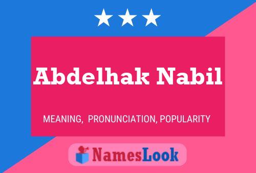 Poster del nome Abdelhak Nabil