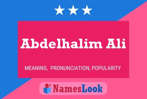 Poster del nome Abdelhalim Ali