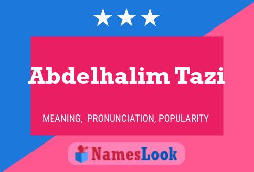 Poster del nome Abdelhalim Tazi