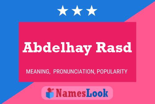 Poster del nome Abdelhay Rasd