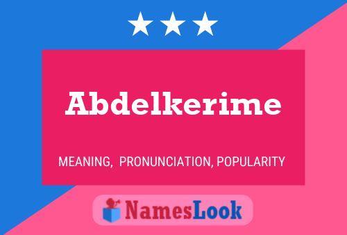 Poster del nome Abdelkerime