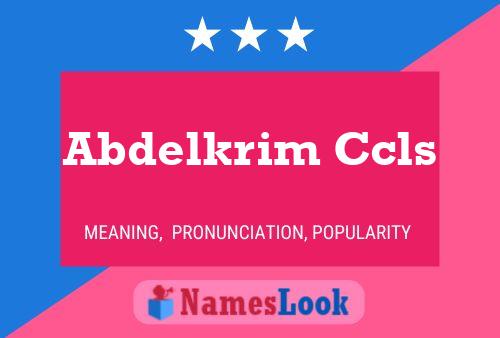 Poster del nome Abdelkrim Ccls