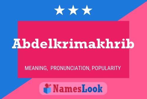 Poster del nome Abdelkrimakhrib