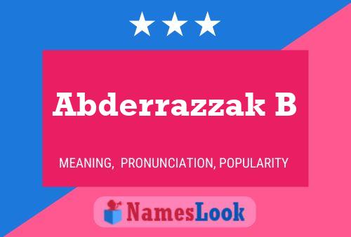 Poster del nome Abderrazzak B