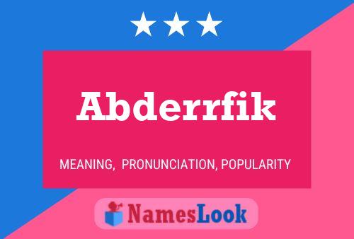 Poster del nome Abderrfik