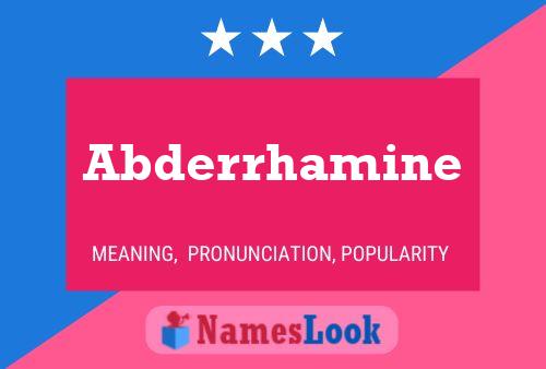 Poster del nome Abderrhamine