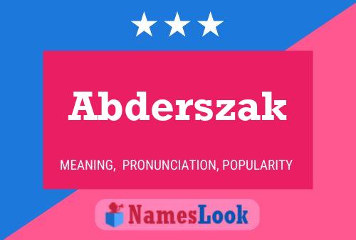 Poster del nome Abderszak