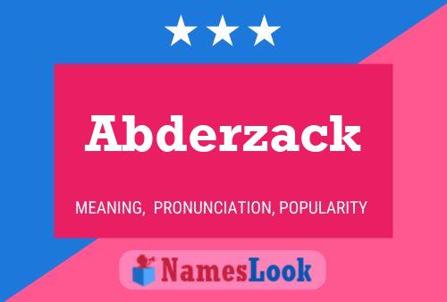 Poster del nome Abderzack