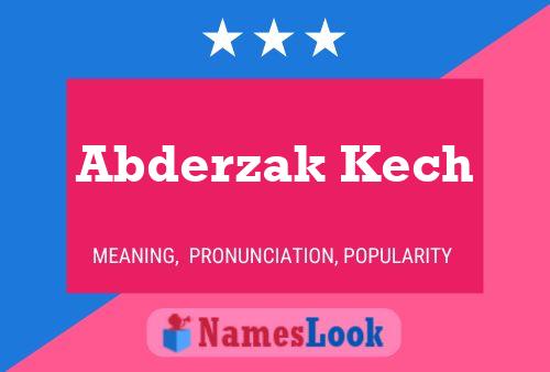 Poster del nome Abderzak Kech