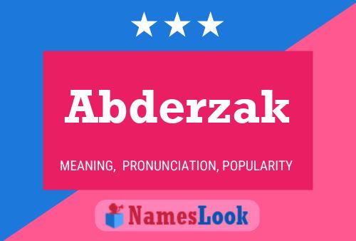 Poster del nome Abderzak