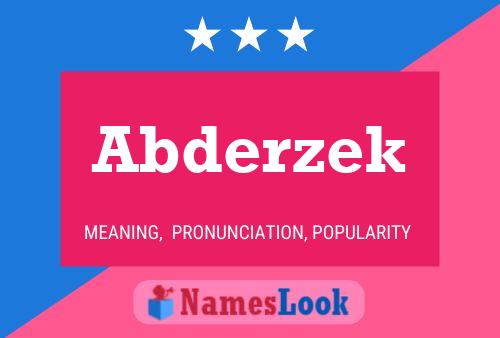 Poster del nome Abderzek