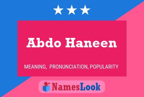 Poster del nome Abdo Haneen