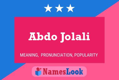 Poster del nome Abdo Jolali