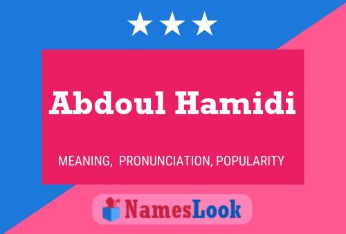 Poster del nome Abdoul Hamidi