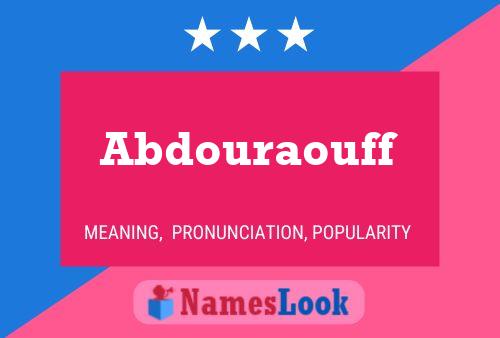 Poster del nome Abdouraouff