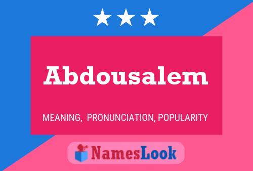 Poster del nome Abdousalem