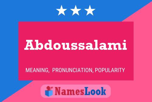 Poster del nome Abdoussalami